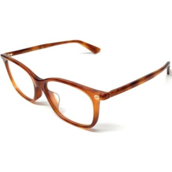 Gucci Women's Light Havana Square Eyeglasses! - Picture 1 of 4